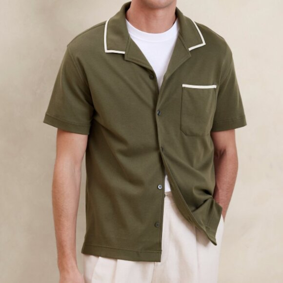 NWT Banana Republic Luxury-Touch Resort Polo Shirt - Picture 1 of 8